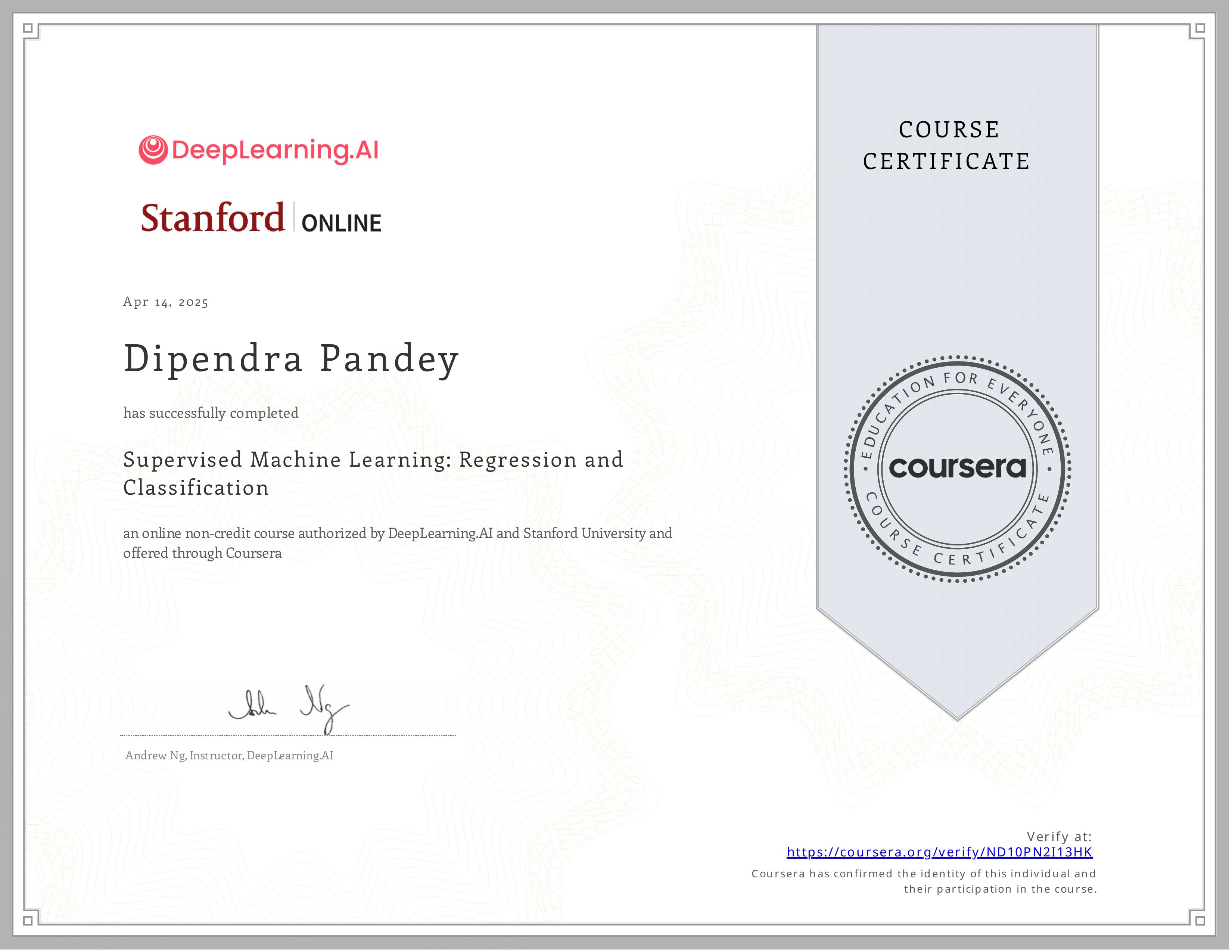 ML Certificate
