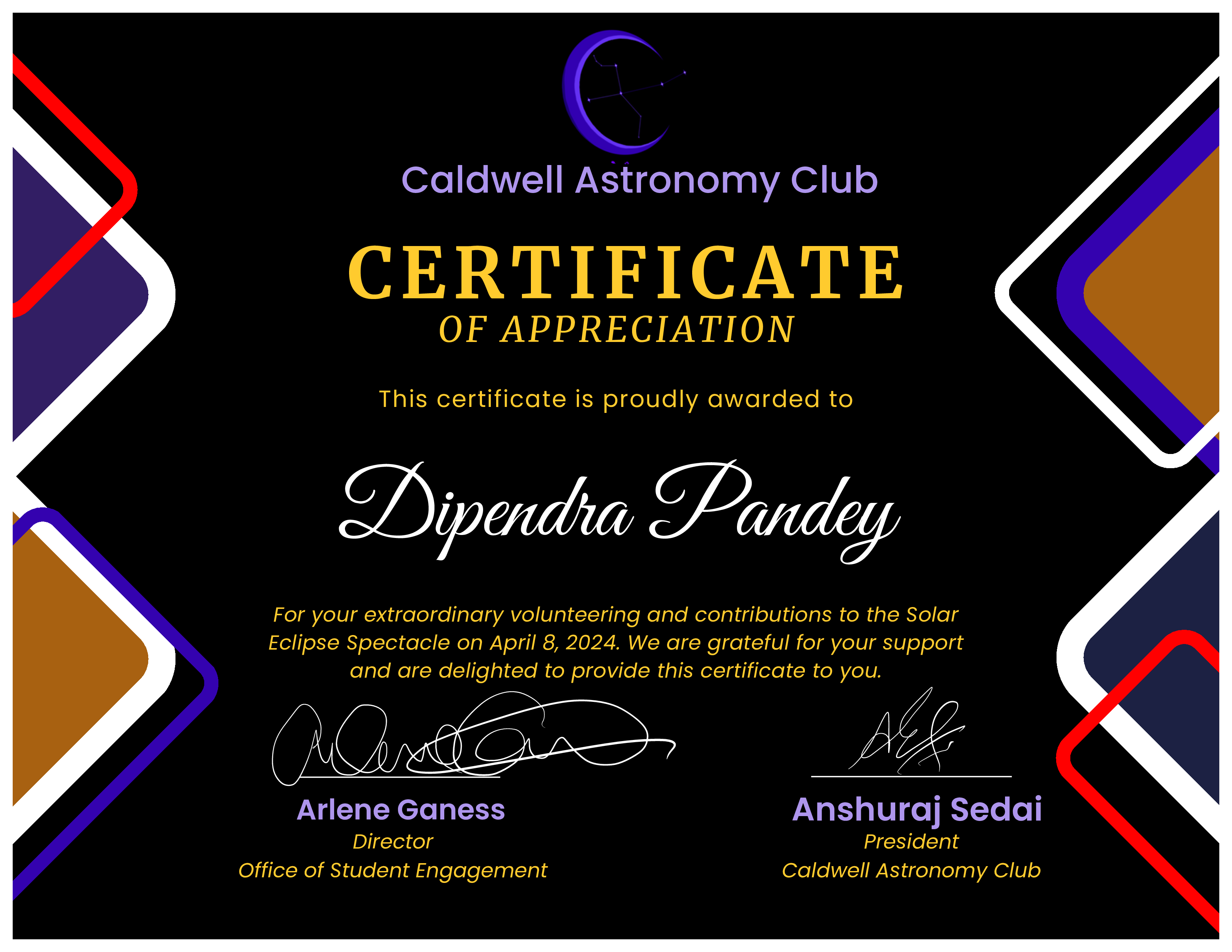 Volunteer Certificate